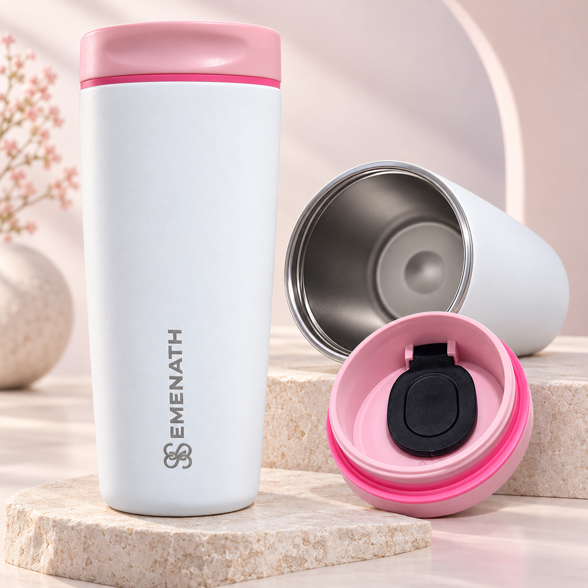 EMENATH 20 oz Insulated Stainless Steel Travel Cup Matte Finish