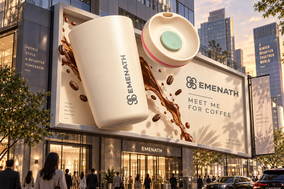 EMENATH 12 oz (355 ml) Reusable Coffee Travel Cup with Lid