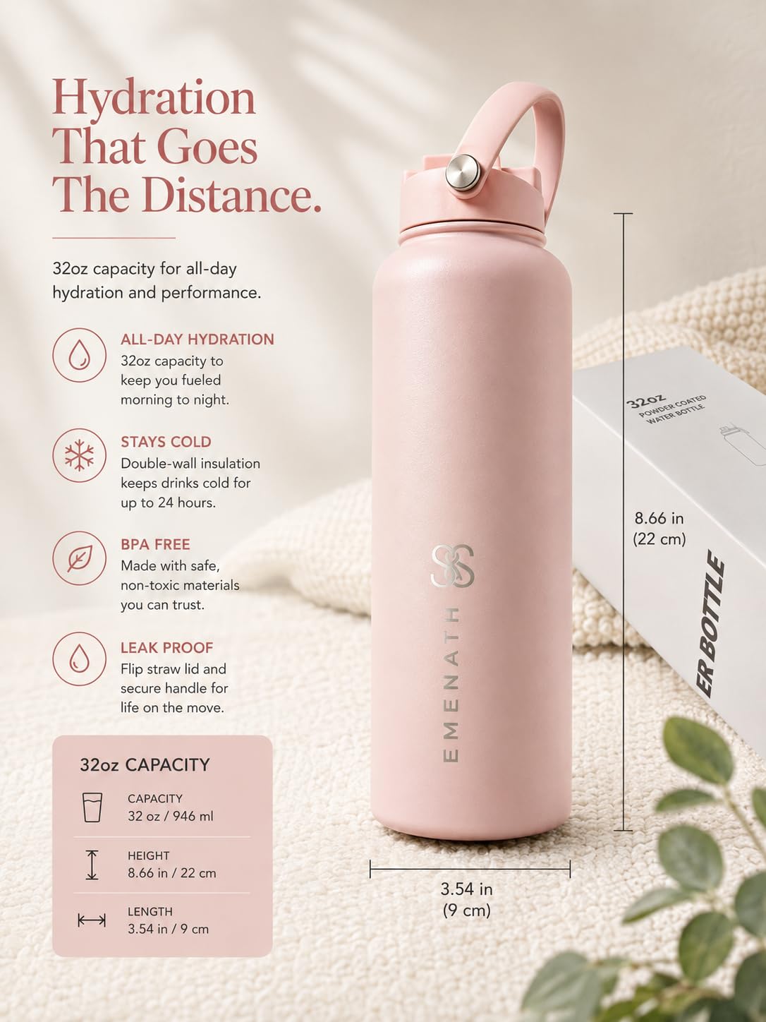 32oz Insulated Water Bottle