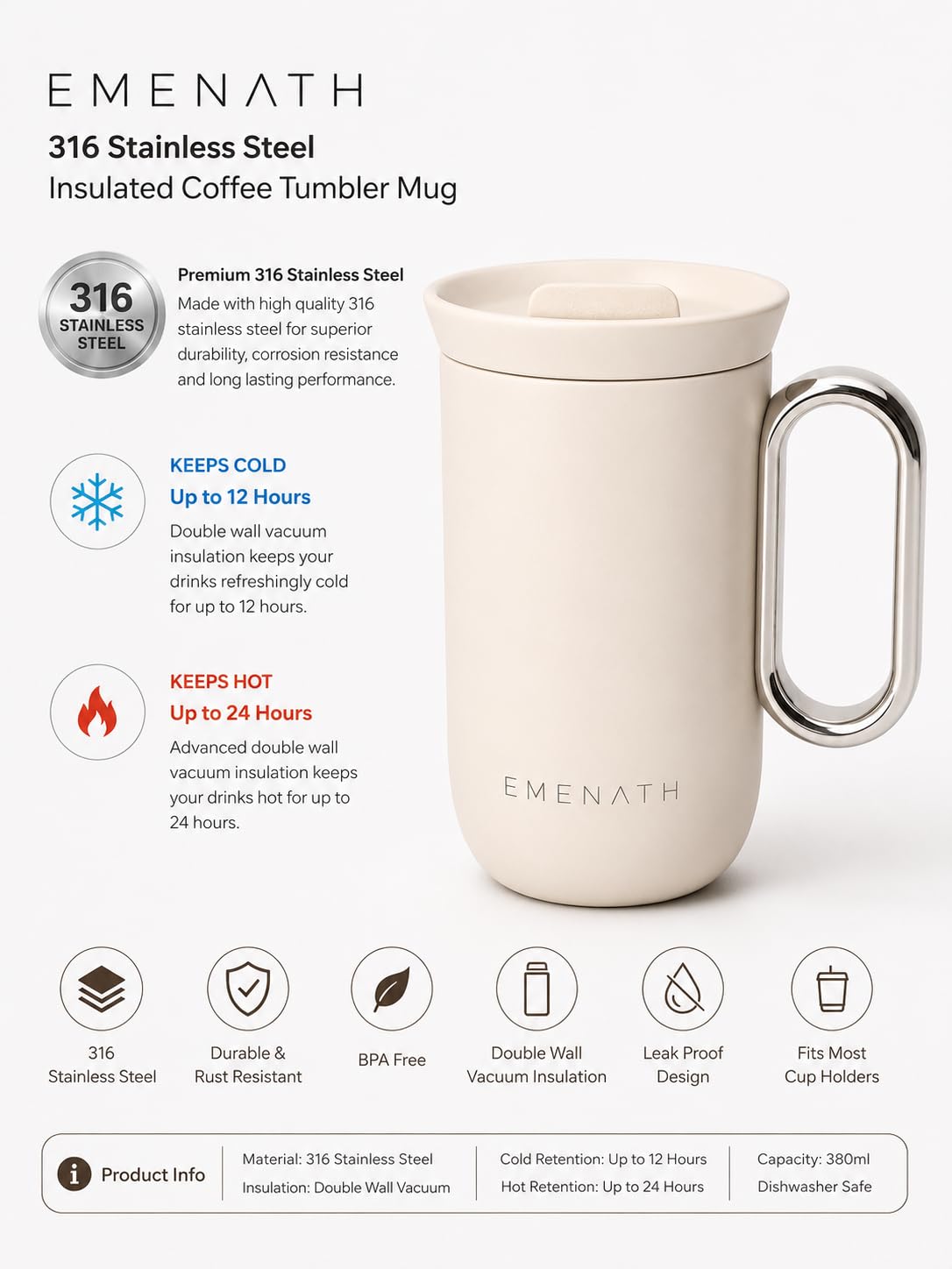 Insulated Coffee Mug 380ml